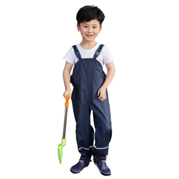 Suspender Rain Pants Toddler Kids Proof Suspender Trousers Waterproof Pants Kids Girls Romper&Jumpsuit Size 4T