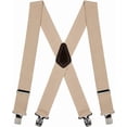 thumbnail image 1 of Suspender Store 2 Inch Wide Clip Suspenders - TAN 48" for 5'9" to 6'2" tall, 1 of 4