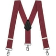 thumbnail image 1 of Suspender Store 2 Inch Wide Trigger Snap Suspenders - BURGUNDY 54" for 6'1" to 6'5" tall, 1 of 4