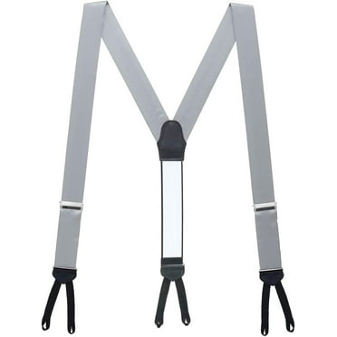 Suspender Store Elegant Silk Suspenders - 1.38-Inch Wide - Y-Back - Formal Runner End - 14 Gorgeous Colors & 2 Sizes