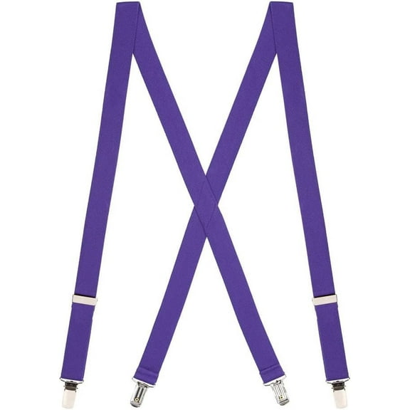 Suspender Store Children's Solid Color Suspenders - 1-Inch Wide Elastic - Sewn X-Back - Clip - Many Colors & 3 Sizes