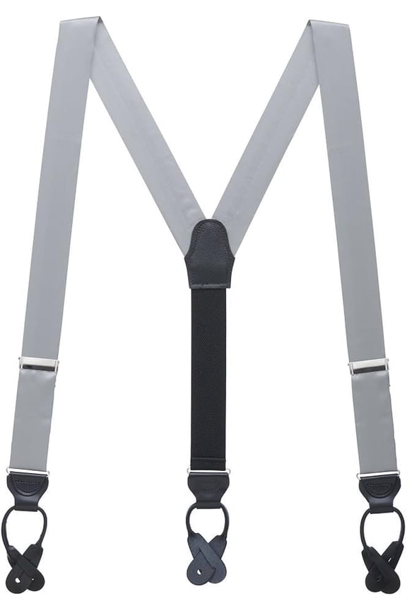 Suspender Store Elegant Silk Suspenders - 1.38-Inch Wide - Y-Back - Button - 14 Gorgeous Colors & 2 Sizes