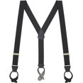 thumbnail image 1 of Suspender Store Mens Black Jacquard Checkered Suspenders - Button Black 48" for 5'9" to 6'2" tall, 1 of 4
