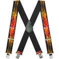 thumbnail image 1 of Suspender Store Orange Flames Suspenders - 2 Inch Wide Clip 60" for 6'4" to 6'9" tall, 1 of 4