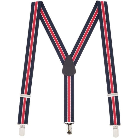 Suspender Store Polka Dot Suspenders - 1.5-Inch Wide Elastic - Y-Back - Small Pin Clip - 4 Sizes Including Big & Tall