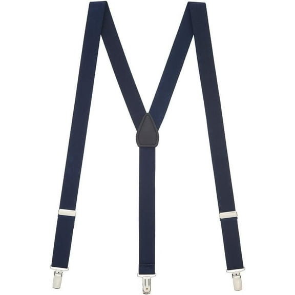 Suspender Store Solid Color Suspenders - 1-Inch Wide Elastic - Y-Back - Clip - 7 Colors & 3 Sizes