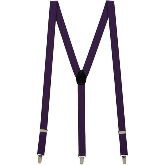 Suspender Store Solid Color Y-Back Suspenders - 1-Inch Wide Elastic - Clip - 3 Sizes & Assortment of Fresh Colors!