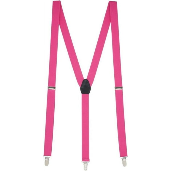 Suspender Store Solid Color Y-Back Suspenders - 1-Inch Wide Elastic - Clip - 3 Sizes & Assortment of Fresh Colors!
