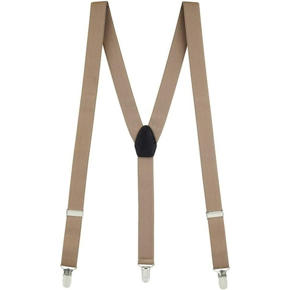 Suspender Store Solid Color Y-Back Suspenders - 1-Inch Wide Elastic - Clip - 3 Sizes & Assortment of Fresh Colors!