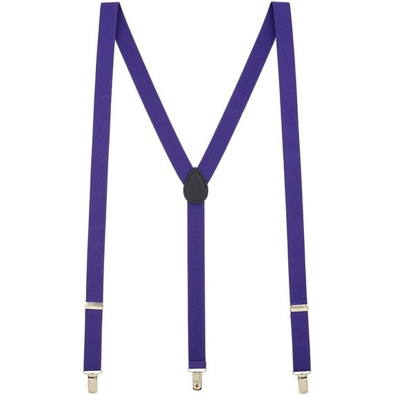 Suspender Store Solid Color Y-Back Suspenders - 1-Inch Wide Elastic - Clip - 3 Sizes & Assortment of Fresh Colors!
