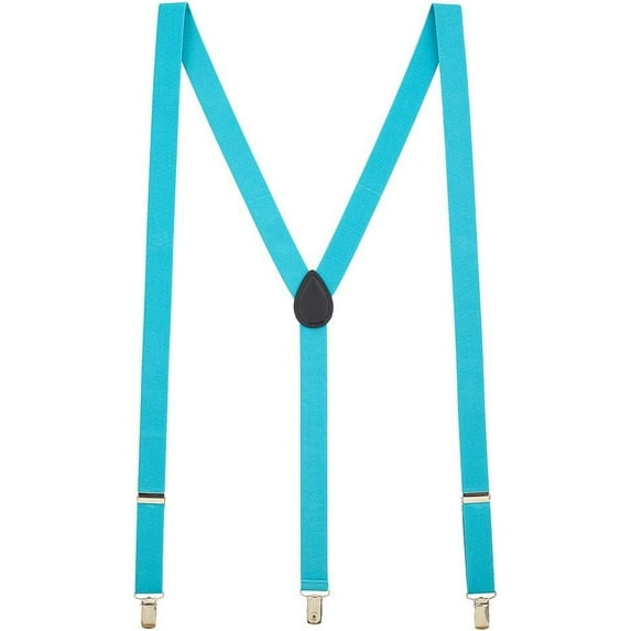 Suspender Store Solid Color Y-Back Suspenders - 1-Inch Wide Elastic - Clip - 3 Sizes & Assortment of Fresh Colors!