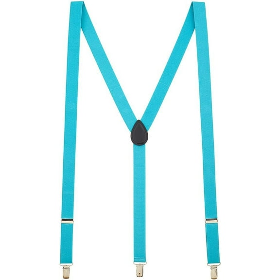 Suspender Store Solid Color Y-Back Suspenders - 1-Inch Wide Elastic - Clip - 3 Sizes & Assortment of Fresh Colors!