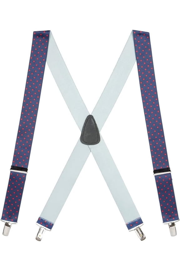 Suspender Store Stripes, Checks & Polka Dots Suspenders - 1.5-Inch Wide Elastic - Clip - 9 Patterns & 4 Sizes