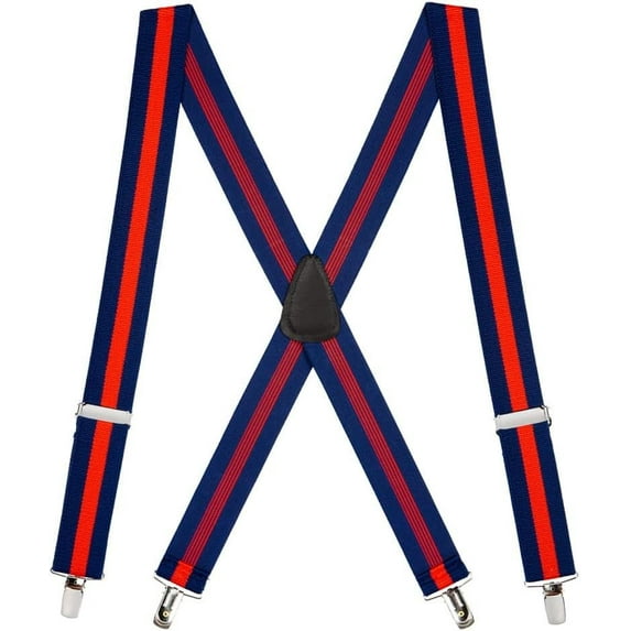 Suspender Store Stripes, Checks & Polka Dots Suspenders - 1.5-Inch Wide Elastic - Clip - 9 Patterns & 4 Sizes