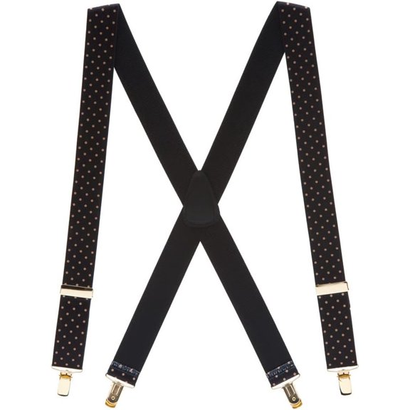 Suspender Store Stripes, Checks & Polka Dots Suspenders - 1.5-Inch Wide Elastic - Clip - 9 Patterns & 4 Sizes