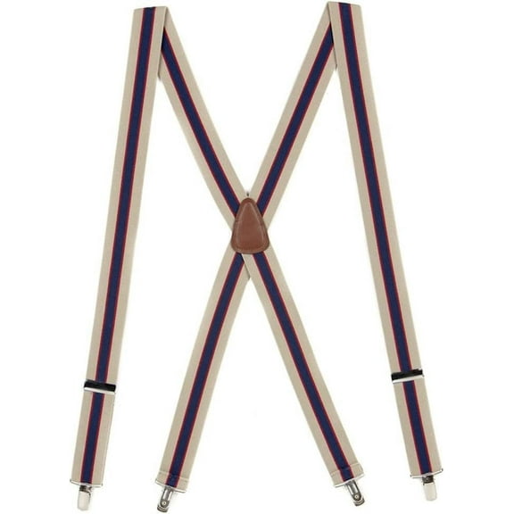 Suspender Store Stripes, Checks & Polka Dots Suspenders - 1.5-Inch Wide Elastic - Clip - 9 Patterns & 4 Sizes