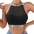 thumbnail image 1 of New Suspender Vest Mesh Sleeveless Lace Halter Cami Streetwear Beauty Back Halter Tank Top, 1 of 2