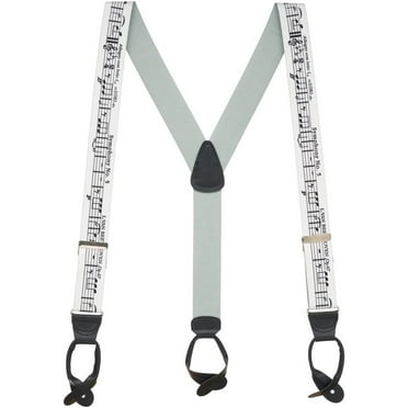 SuspenderStore Beethoven'S Fifth Suspenders - 1.5-Inch Wide Elastic - Button - 3 Sizes