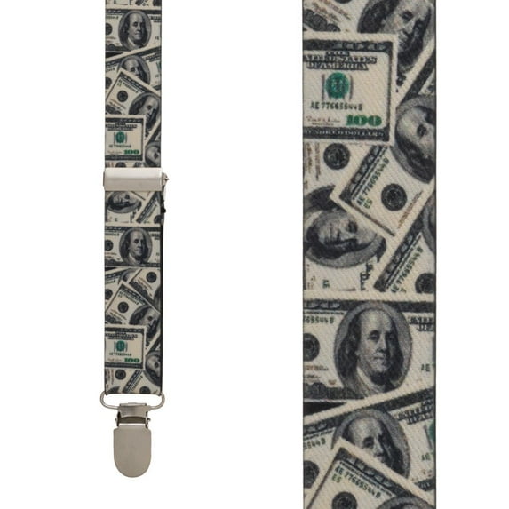 SuspenderStore Benjamin Suspenders - 1-Inch Wide Elastic - Clip - 2 Sizes