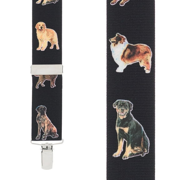 SuspenderStore Big Dogs Suspenders - 1.5-Inch Wide Elastic - Clip - 3 Sizes