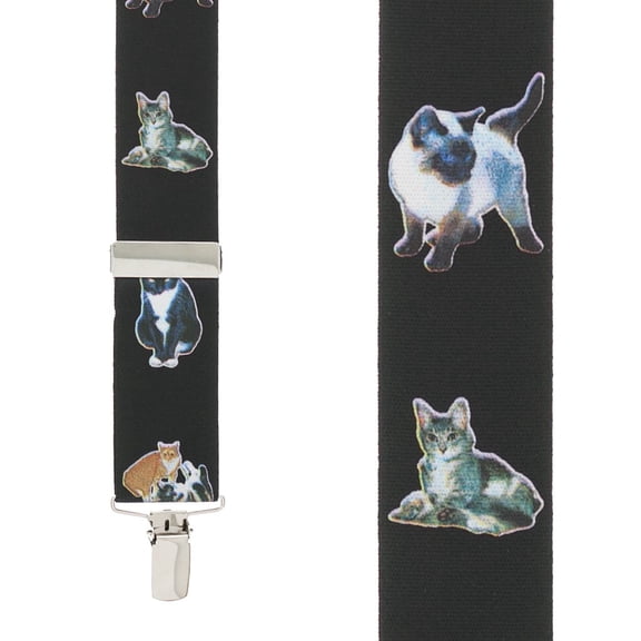 SuspenderStore Cat Suspenders - 1.5-Inch Wide Elastic - Clip - Available In 3 Sizes!