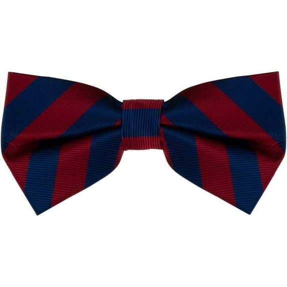 Oxford Kent by SuspenderStore Classic Bold Stripe Adult Bow Ties - Microfiber Twill - 5 Beautiful Colors
