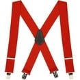 thumbnail image 1 of Suspender Store 2 Inch Wide Construction Clip Suspenders - RED 48" for 5'9" to 6'2" tall, 1 of 4