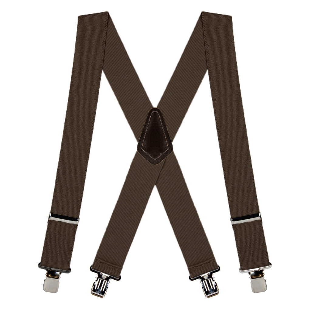 SuspenderStore Classic Solid Color Suspenders - 2-Inch Wide Elastic ...