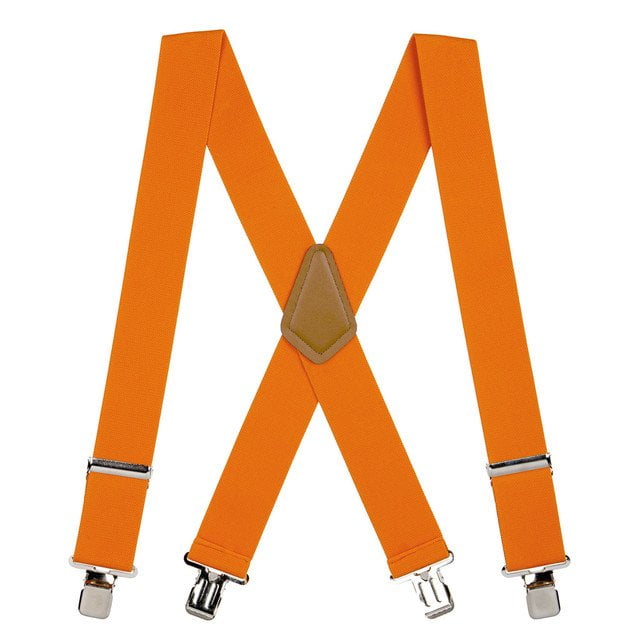 SuspenderStore Classic Solid Color Suspenders - 2-Inch Wide Elastic - Gator Clip - 15 Colors & 4 Sizes