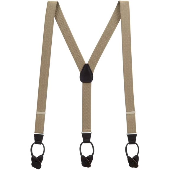 SuspenderStore Dressy Jacquard New Wave Suspenders - Button - 5 Colors & 3 Sizes