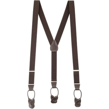 SuspenderStore Dressy Jacquard New Wave Suspenders - Button - 5 Colors & 3 Sizes