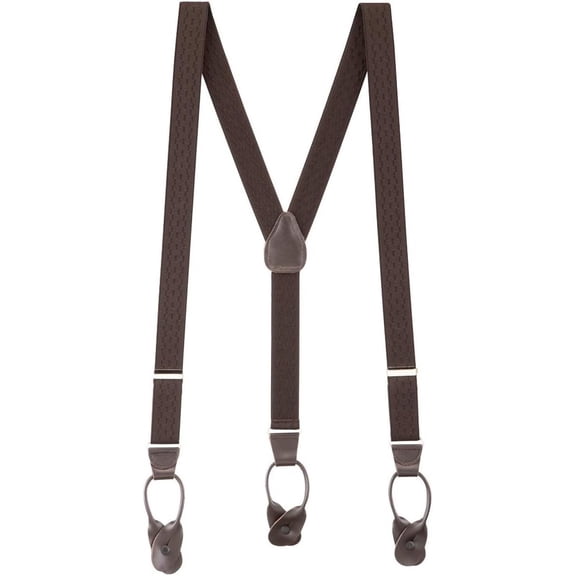 SuspenderStore Dressy Jacquard New Wave Suspenders - Button - 5 Colors & 3 Sizes