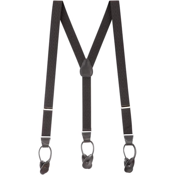 SuspenderStore Dressy Jacquard New Wave Suspenders - Button - 5 Colors & 3 Sizes