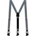 thumbnail image 1 of SuspenderStore Dressy Multi-Stripe Suspenders - Convertible End Button & Clip - 5 Colors, 1 of 4