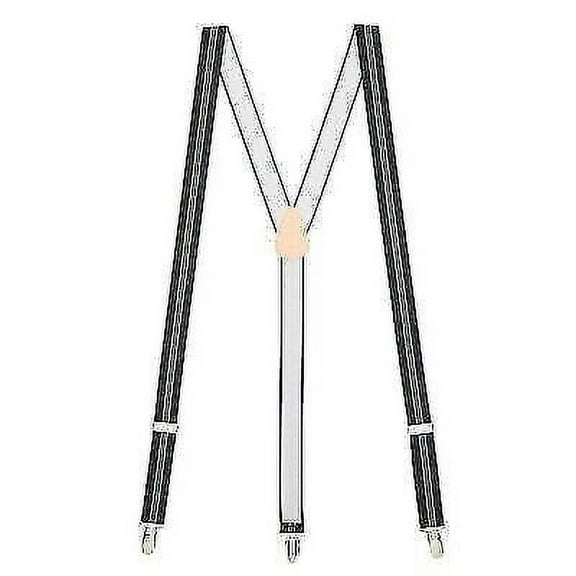 SuspenderStore Dressy Striped 1-Inch Wide Elastic Suspenders - Clip - 6 Colors