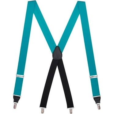 SuspenderStore Elegant Silk Suspenders - 1.38-Inch Wide - Clip - 14 Colors & 2 Sizes
