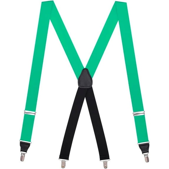 SuspenderStore Elegant Silk Suspenders - 1.38-Inch Wide - Clip - 14 Colors & 2 Sizes