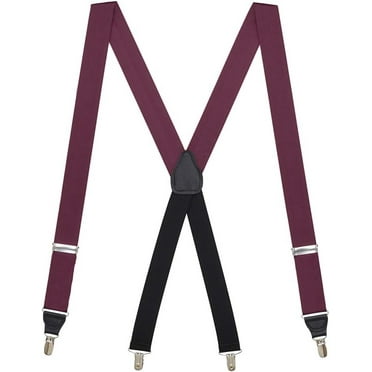 SuspenderStore Elegant Silk Suspenders - 1.38-Inch Wide - Clip - 14 Colors & 2 Sizes