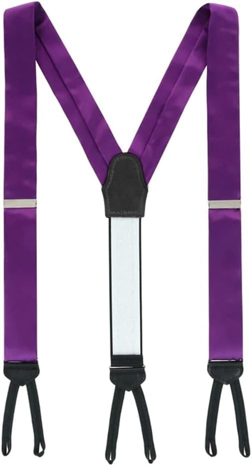 SuspenderStore Elegant Silk Suspenders - 1.38-Inch Wide - Runner End ...