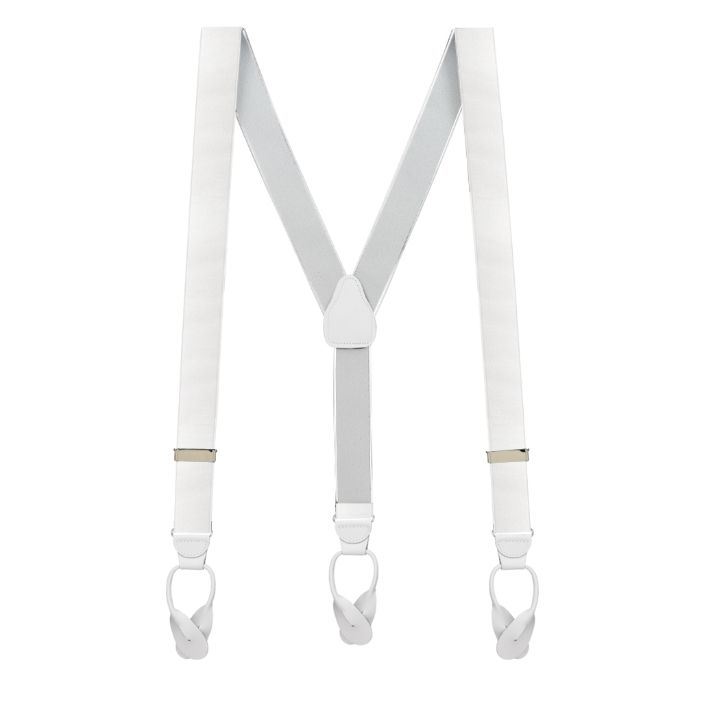 SuspenderStore French Satin Suspenders Button 1.38 Inch Wide 5