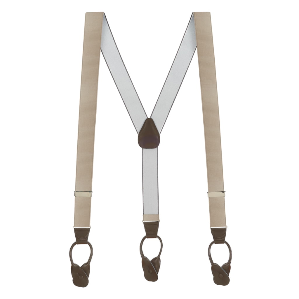 SuspenderStore French Satin Suspenders Button 1.38 Inch Wide 5