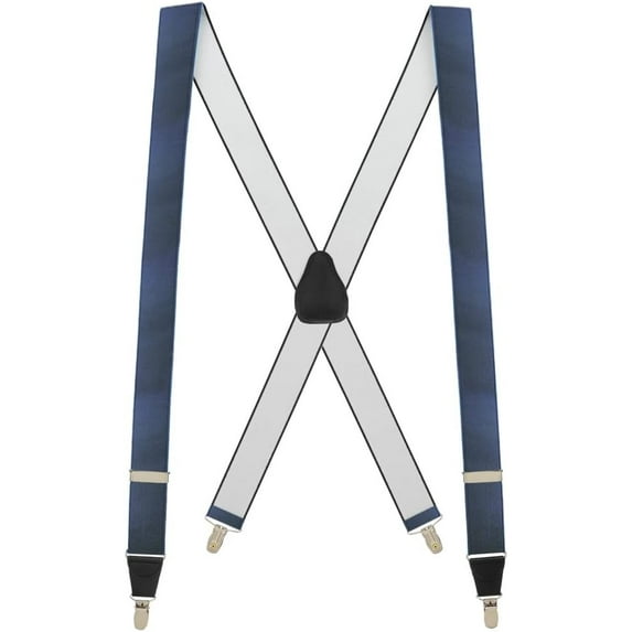 SuspenderStore French Satin Suspenders - Clip - 1.38 Inch Wide - 5 Colors & 3 Sizes