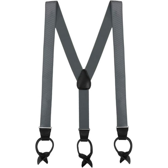 SuspenderStore French Satin Twill Suspenders - Button - 6 Colors & 2 Sizes