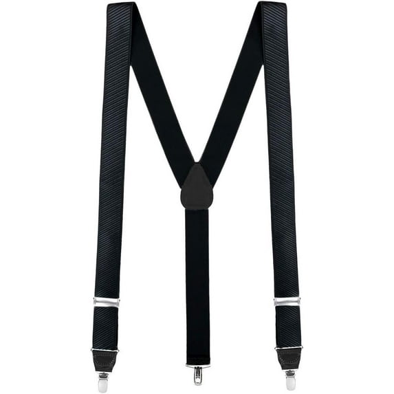 SuspenderStore French Satin Twill Suspenders - Clip - 6 Colors & 2 Sizes