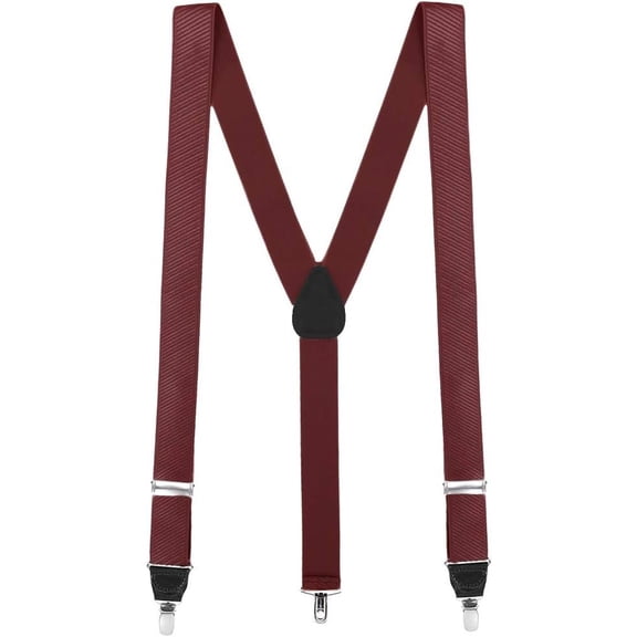 SuspenderStore French Satin Twill Suspenders - Clip - 6 Colors & 2 Sizes