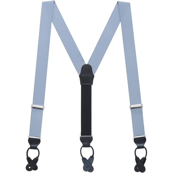 SuspenderStore Grosgrain Solid Color Suspenders -1.38-Inch Wide - Button - 2 Sizes, Array Of Beautiful Colors