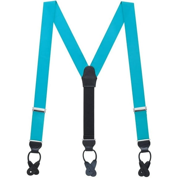 SuspenderStore Grosgrain Solid Color Suspenders -1.38-Inch Wide - Button - 2 Sizes, Array Of Beautiful Colors