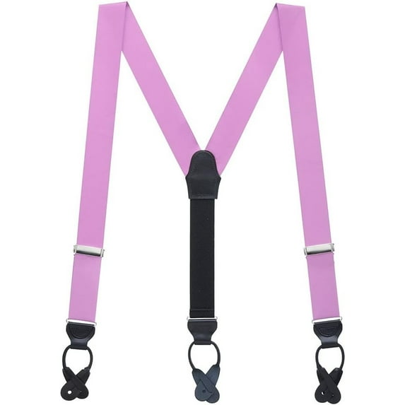 SuspenderStore Grosgrain Solid Color Suspenders -1.38-Inch Wide - Button - 2 Sizes, Array Of Beautiful Colors