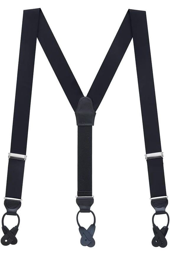 Grosgrain Solid Color Suspenders -1.38-Inch Wide - Button - 2 Sizes, Array Of Beautiful Colors
