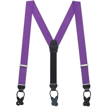 SuspenderStore Grosgrain Solid Color Suspenders - Drop Clip Attachment - 2 Sizes, Array Of Beautiful Colors